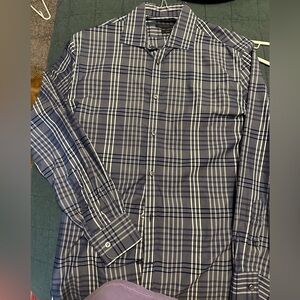 Navy Plaid Men’s Dress Shirt